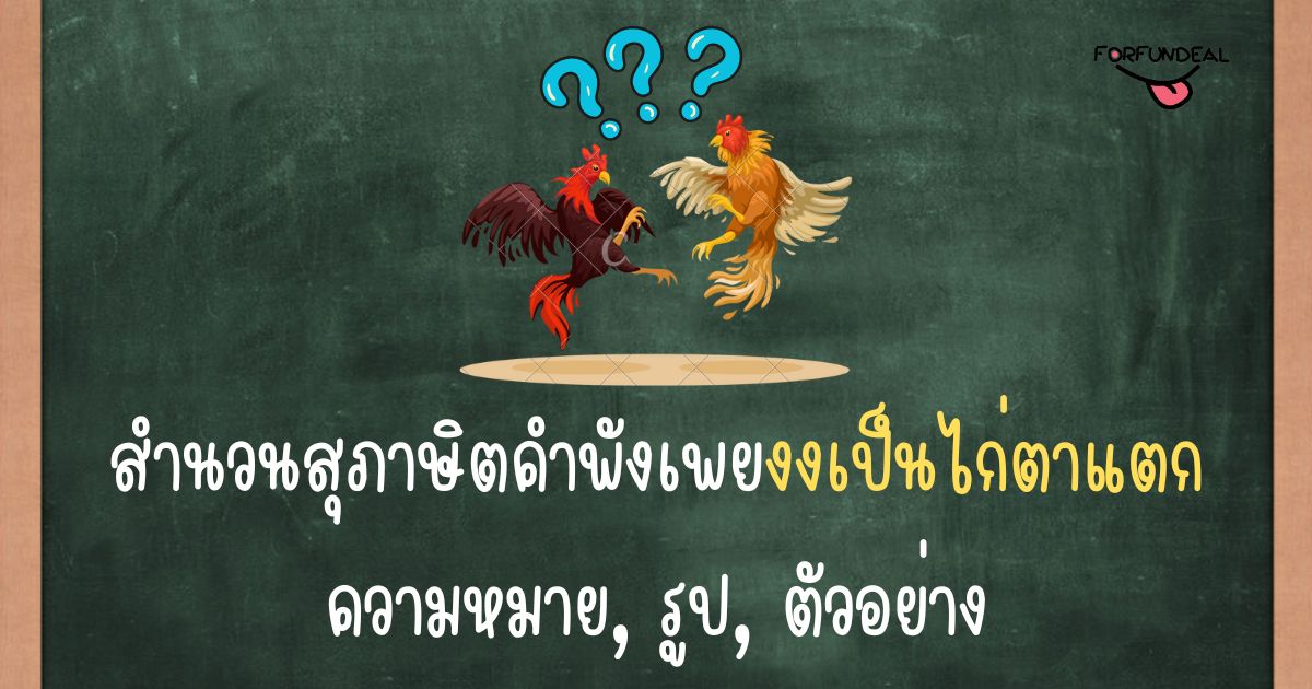 สุภาษิตคำพังเพยงานงงเป็นไก่ตาแตก ความหมาย, รูป, ตัวอย่าง
